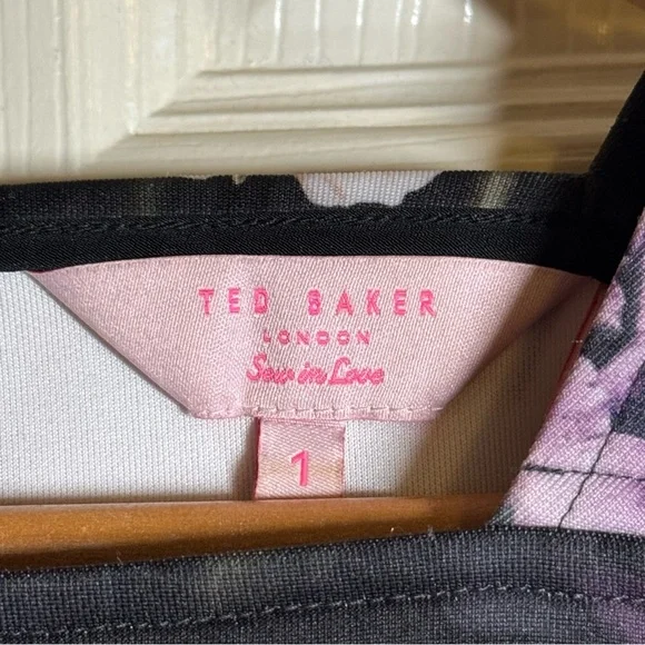 Ted Baker Tamary Shadow Floral Skater Dress Size 1= US 4 - Picture 8 of 13